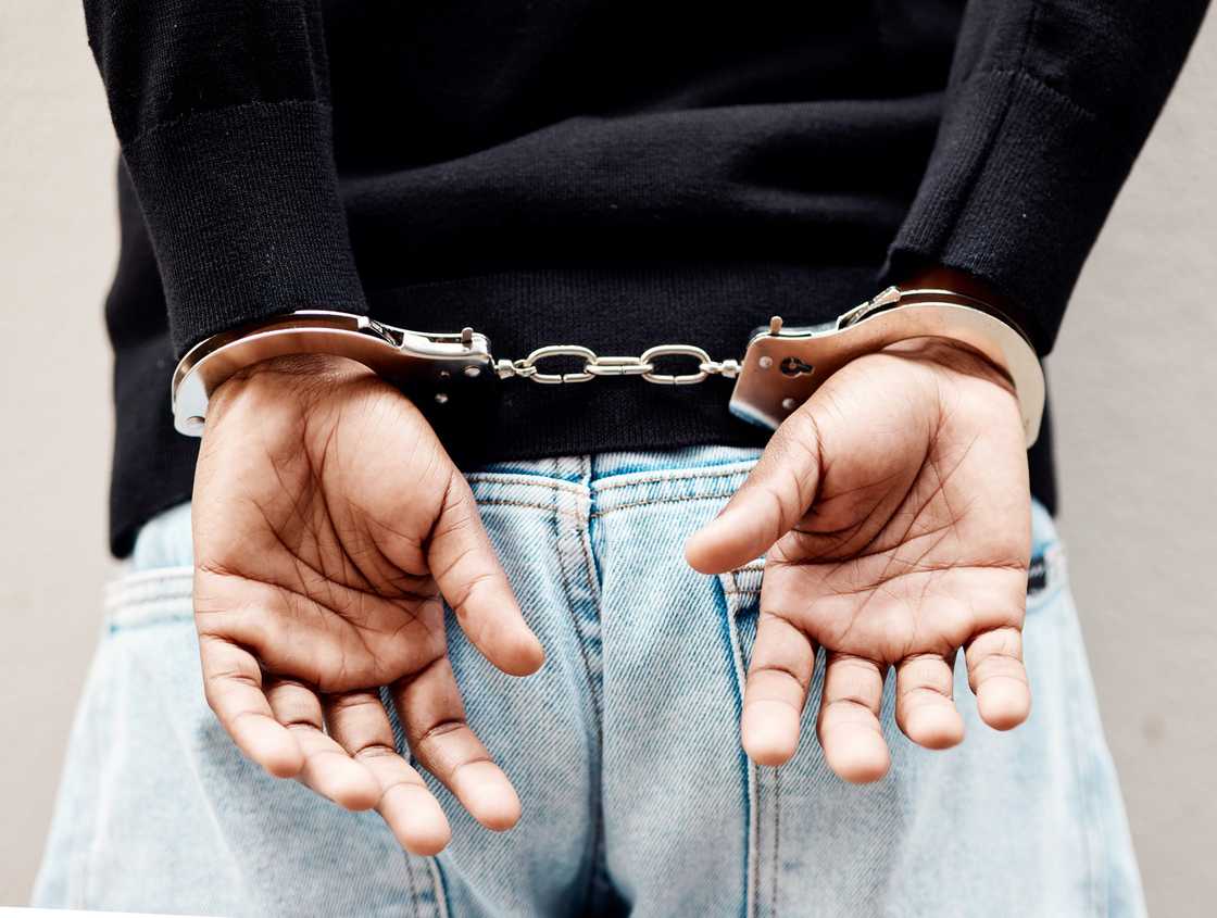 A man in handcuffs