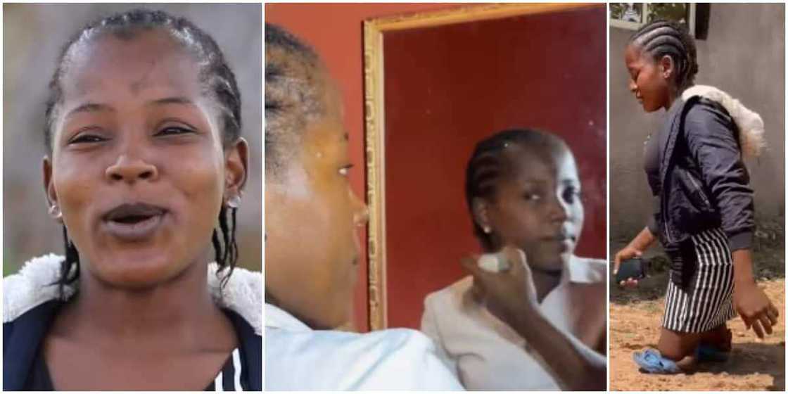 I wasn't born this way; Young Nigerian lady with 'short legs' opens up in video, says men are not proud of her I wasn't born this way; Young Nigerian lady with 'short legs' opens up in video, says men are not proud of her