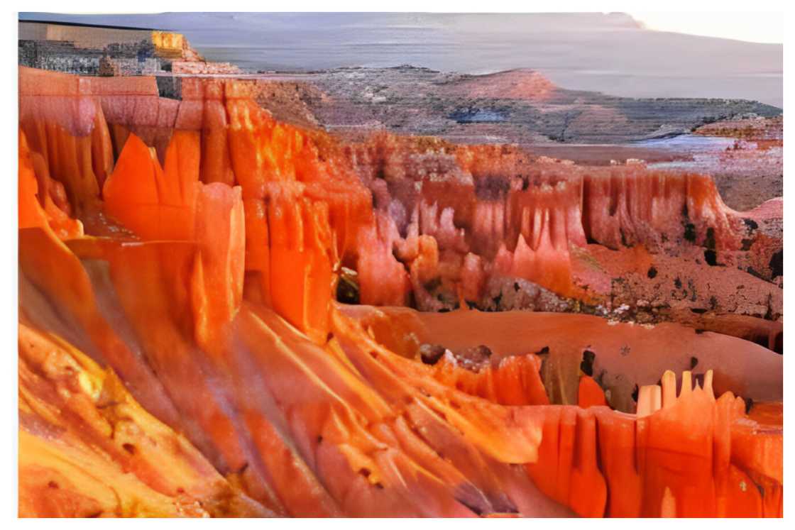 A picture of Bryce Canyon National Park at sunrise. A picture of Bryce Canyon National Park at sunrise.