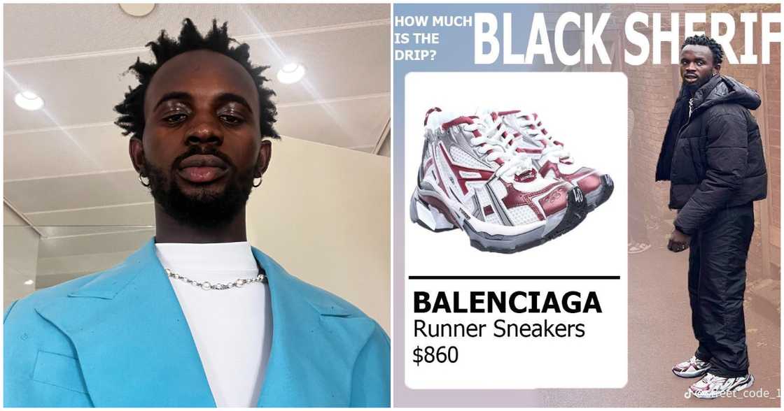 Black Sherif's Balenciaga sneakers Black Sherif's Balenciaga sneakers