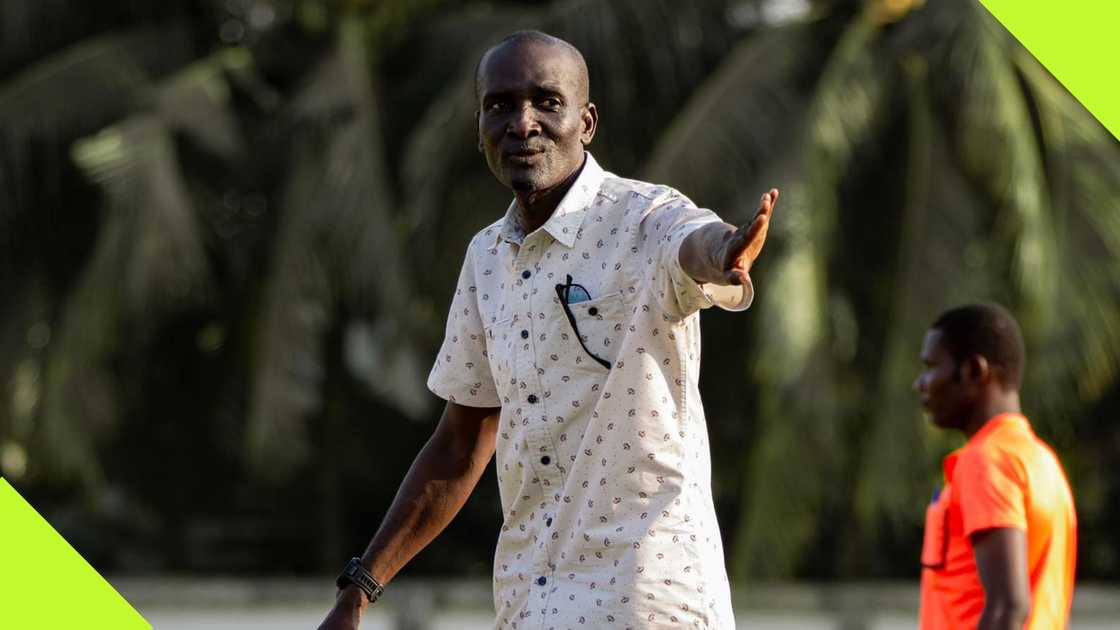 Prince George Koffie has spurred Swedru All Blacks United to three victories on the bounce since taking over as head coach. Photo credit: @SwedruAllBlacksUnitedFootballClub. Prince George Koffie has spurred Swedru All Blacks United to three victories on the bounce since taking over as head coach. Photo credit: @SwedruAllBlacksUnitedFootballClub.