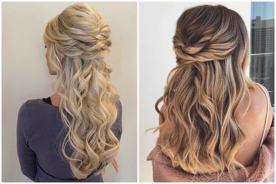 Half-updo hairstyle