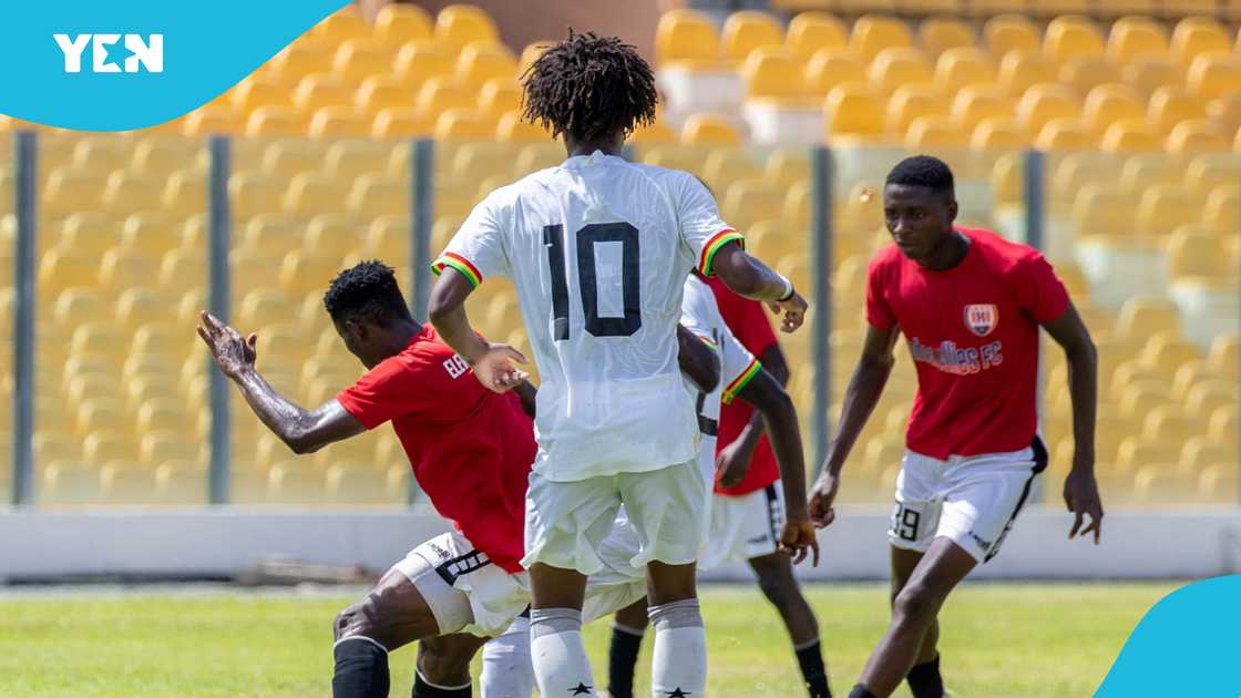Michael Amer impressed the technical handlers of the Black Satellites at the Accra Sports Stadium. Michael Amer impressed the technical handlers of the Black Satellites at the Accra Sports Stadium.