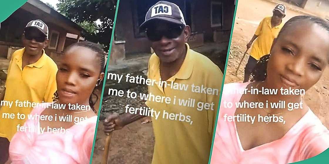 Lady who's yet to conceive gushes over kind father-in-law