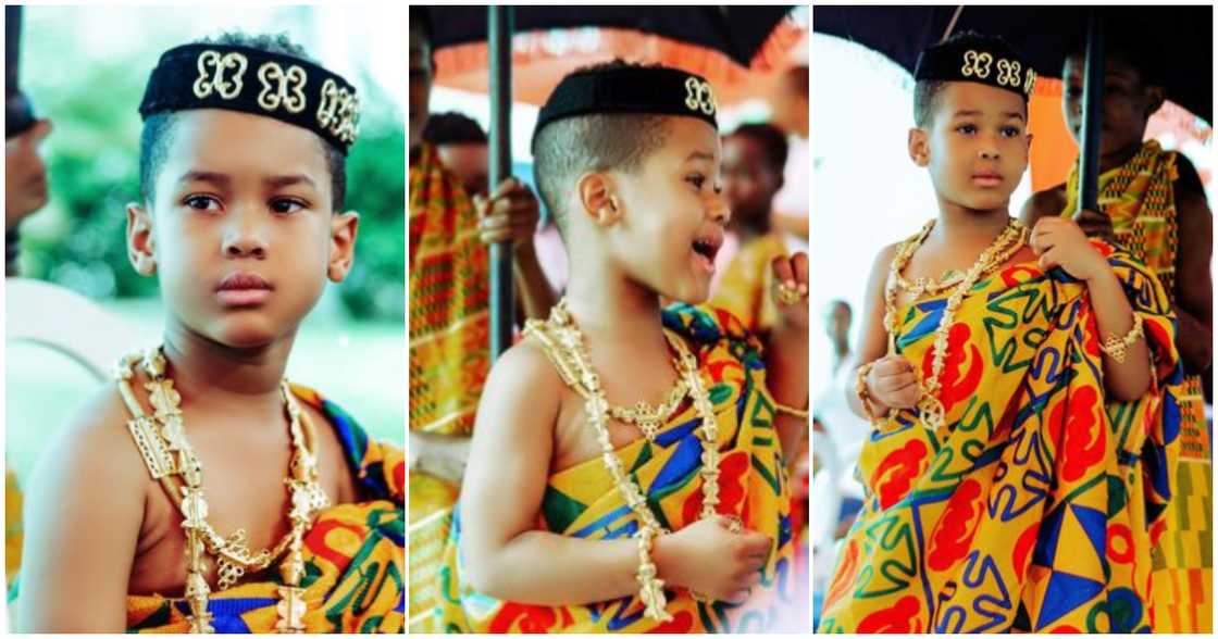 Vivian Jill Lawrence's son stuns in kente on his birthday