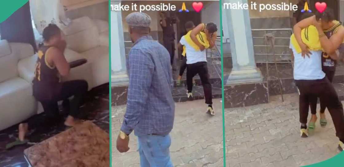 Man returns home with police escorts after five years abroad, reunites with wife in Nigeria Man returns home with police escorts after five years abroad, reunites with wife in Nigeria