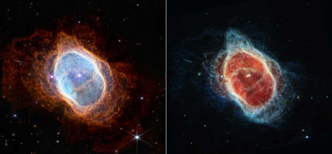 Webb's cameras captured a star in its death throes, in the Southern Ring Nebula, revealing that the dying star at its center is cloaked in dust Webb's cameras captured a star in its death throes, in the Southern Ring Nebula, revealing that the dying star at its center is cloaked in dust