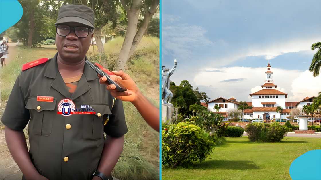 University of Ghana, Ghana, Lady, Accident, Campus passing, car, accident. University of Ghana, Ghana, Lady, Accident, Campus passing, car, accident.