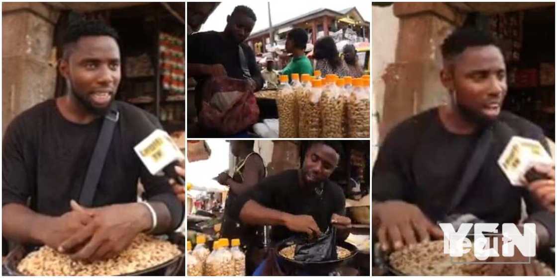 Nigerian man who dropped out of school now sells groundnuts, says he built a house with his groundnut business Nigerian man who dropped out of school now sells groundnuts, says he built a house with his groundnut business