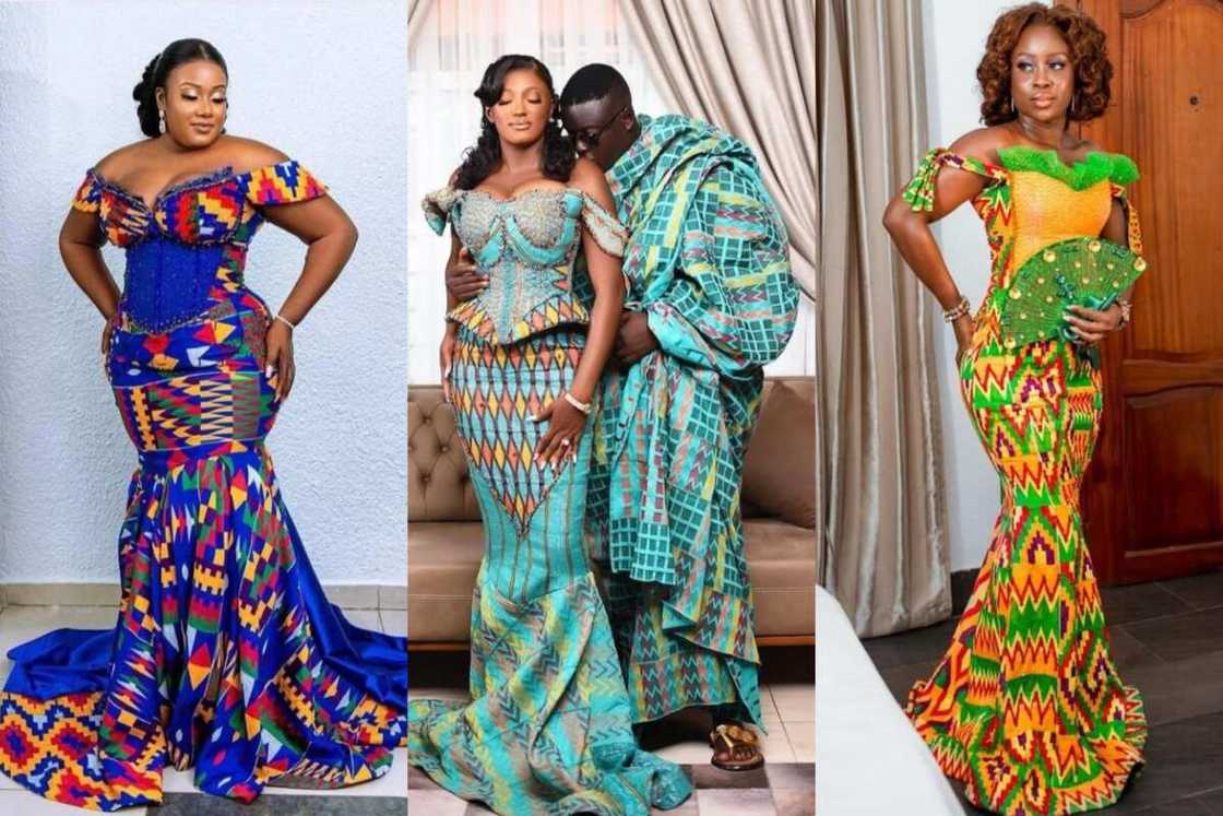 Kente styles with lace hotsell