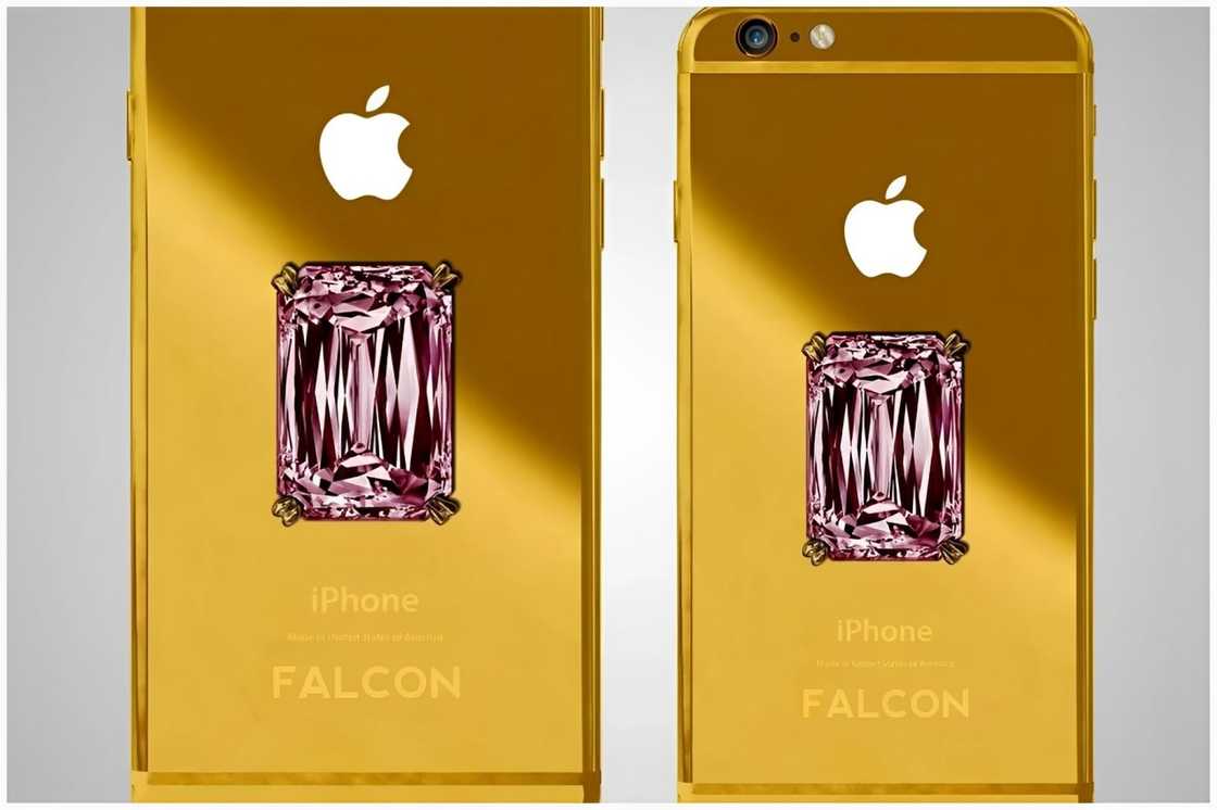 Falcon Supernova iPhone 6 Pink Diamond on display.