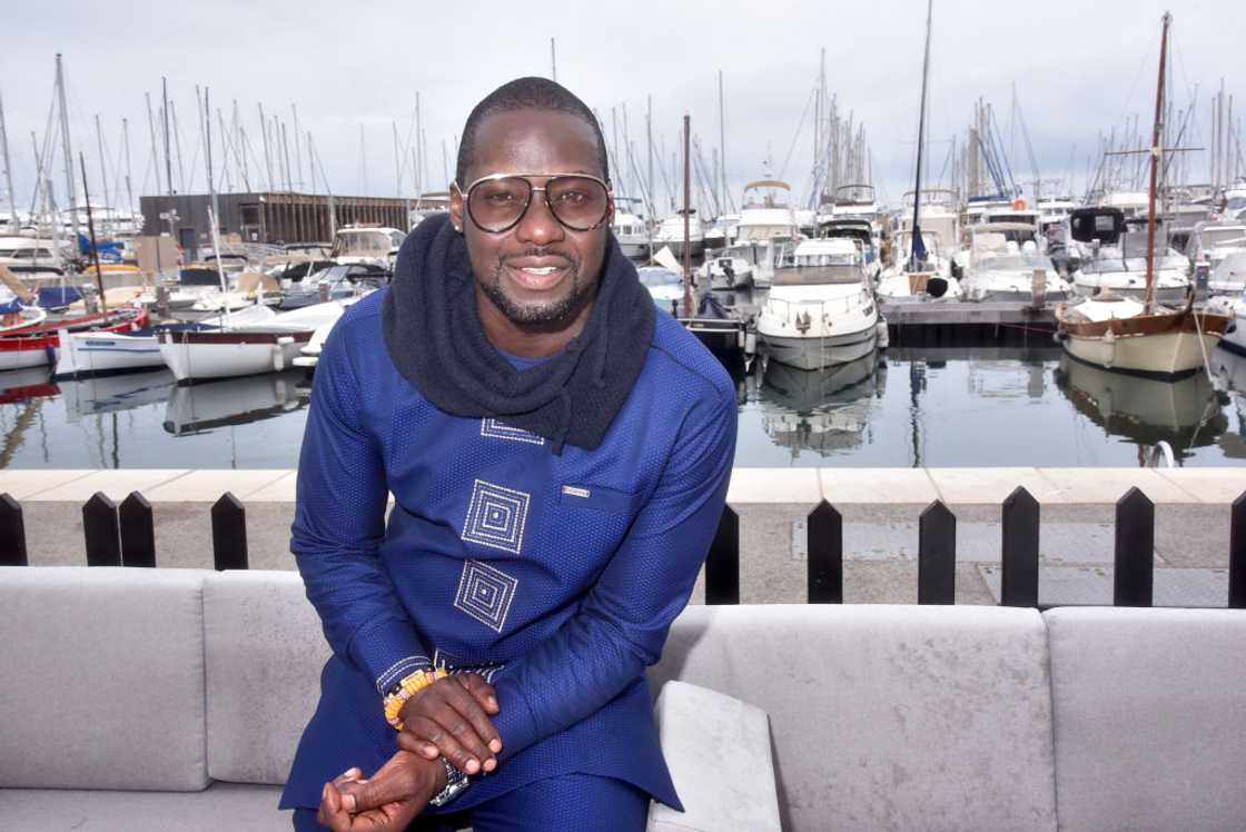 Chris Attoh in a blue Kaftan