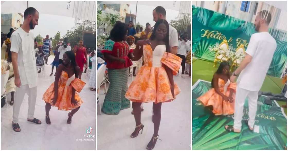 Bride in high heels amazes netizens with her dance moves at her wedding. Bride in high heels amazes netizens with her dance moves at her wedding.