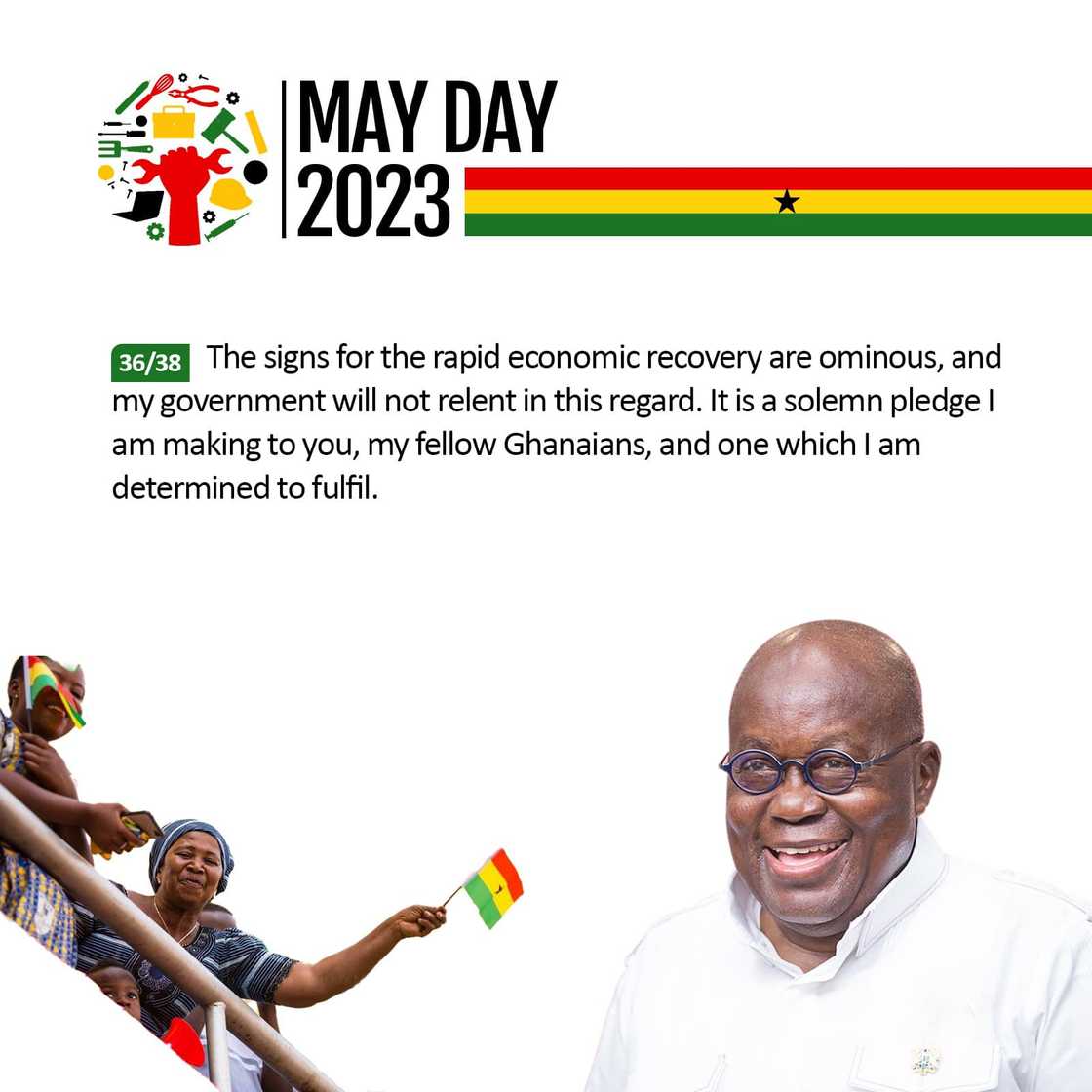 Akufo-Addo is confident economic recovery is underway.