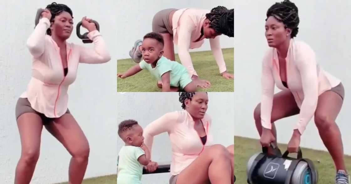 Sarkodie's son MJ gets new haircut as he goes on workout with his mother Sarkodie's son MJ gets new haircut as he goes on workout with his mother