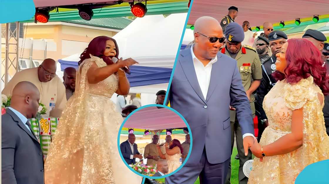 Piesie Esther, President John Dramani Mahama, Ghana Politics, NDC members, Ghanaian musicians, Gospel singers, Ghanaian celebrities Piesie Esther, President John Dramani Mahama, Ghana Politics, NDC members, Ghanaian musicians, Gospel singers, Ghanaian celebrities