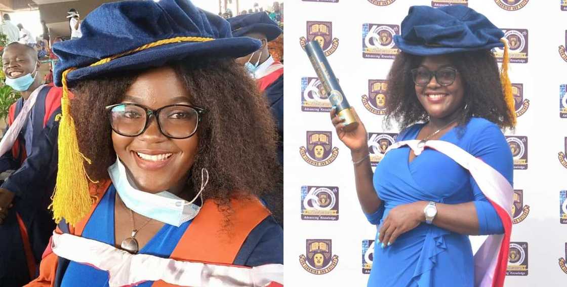 Young lady celebrating her academic laurels Young lady celebrating her academic laurels