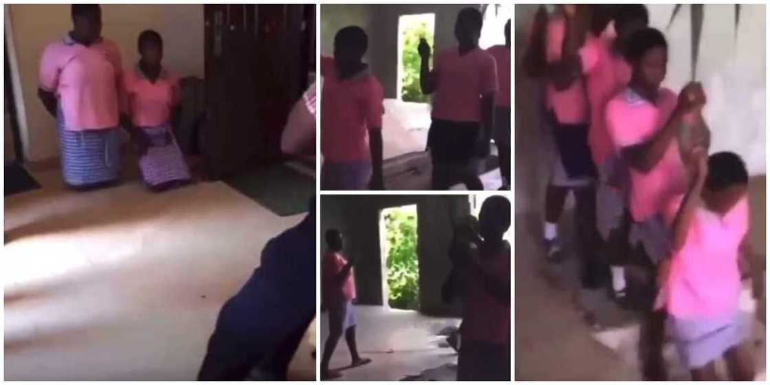 Teachers catch school girls doing 'Dorime' in uncompleted building, video goes viral Teachers catch school girls doing 'Dorime' in uncompleted building, video goes viral