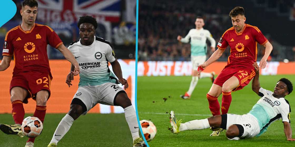 Tariq Lamptey plays 90 minutes of football as Brighton loses 4:0 to AS Roma Tariq Lamptey plays 90 minutes of football as Brighton loses 4:0 to AS Roma