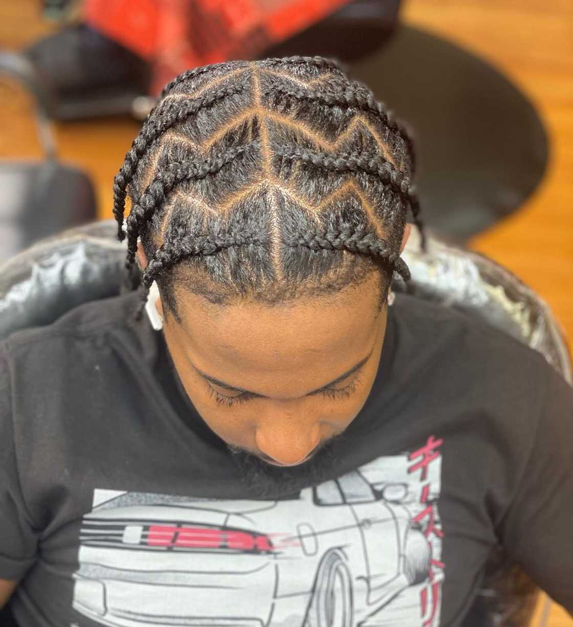 pop smoke braids for men