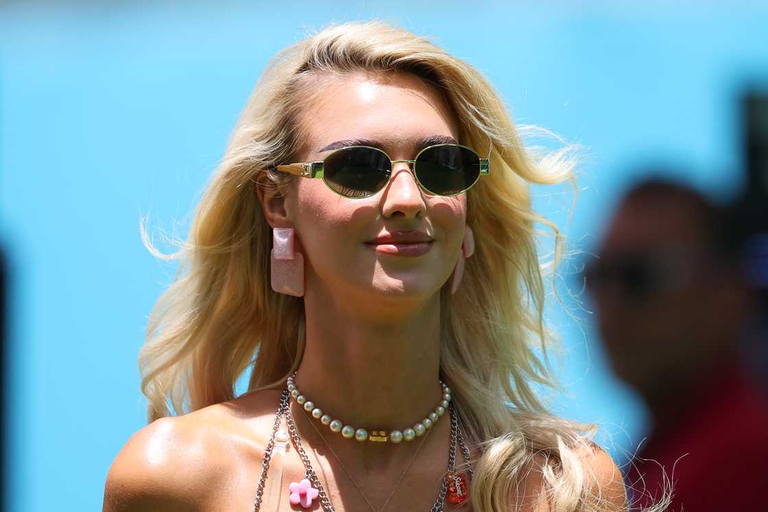 Veronika Rajek, a Slovakian Model, is in the paddock Veronika Rajek, a Slovakian Model, is in the paddock