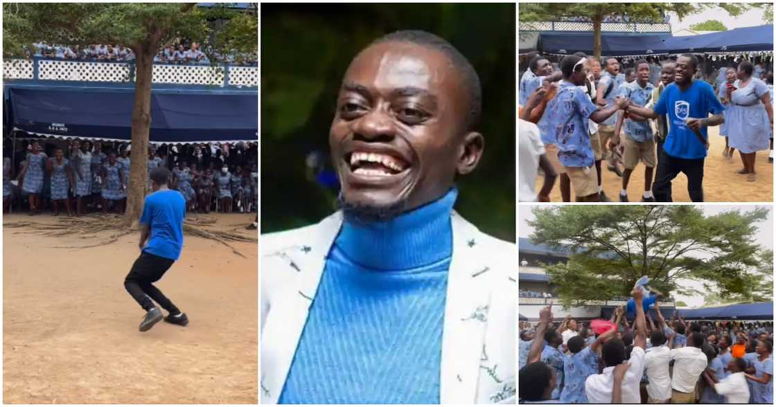 Lil Win dances with students Lil Win dances with students