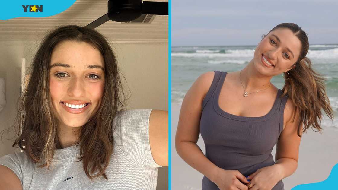 Bella Robertson Mayo poses for a selfie (L). Bella poses for a photo (R) Bella Robertson Mayo poses for a selfie (L). Bella poses for a photo (R)