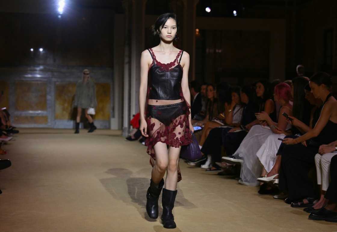 A model presents an outfit by Coach during New York Fashion Week A model presents an outfit by Coach during New York Fashion Week