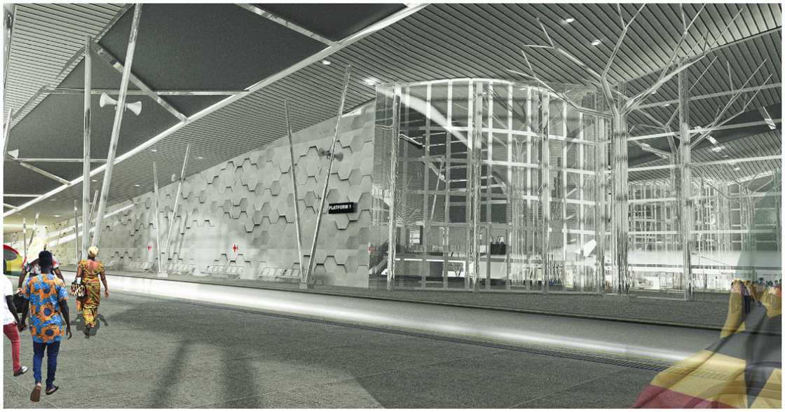 The design for the Accra railway station The design for the Accra railway station