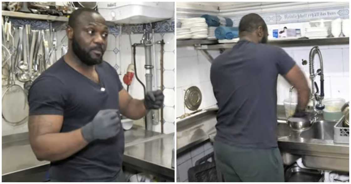 Ghanaian man opens up on life as a dishwasher in Germany Ghanaian man opens up on life as a dishwasher in Germany