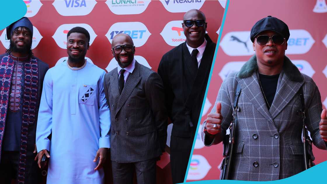 African legends arrive for AFCON draw in style.