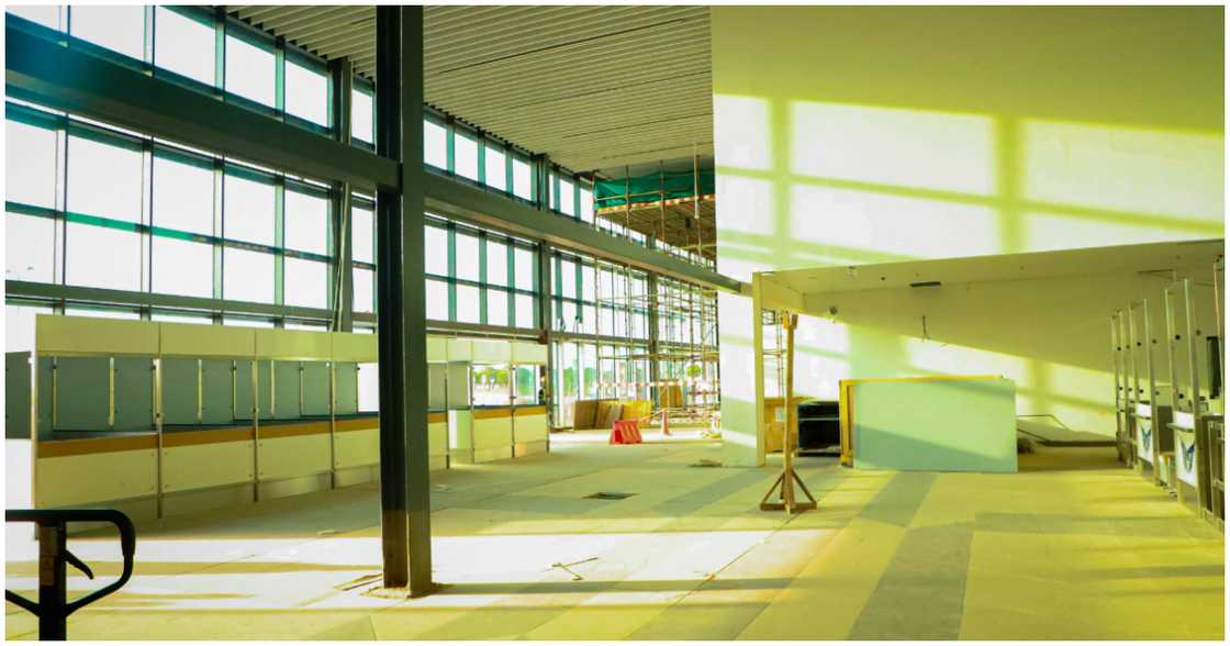 The inside of the Tamale International Airport