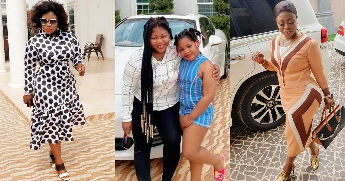 Obofour's wife Ciara Antwi and daughter Lawrensa