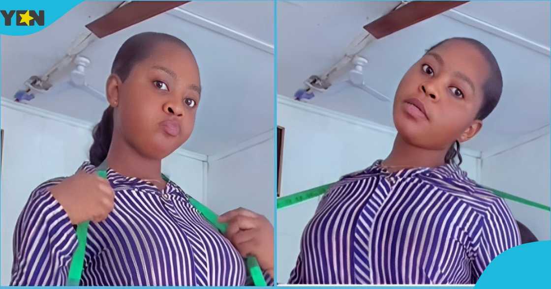 Photo of a young Ghanaian lady who works as a seamstress. Photo of a young Ghanaian lady who works as a seamstress.