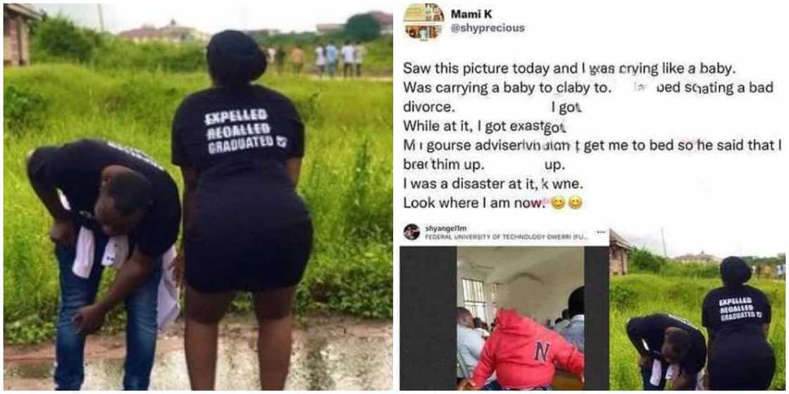 Female FUTO student who was expelled celebrates finally graduating from university, says her course adviser said she beat him Female FUTO student who was expelled celebrates finally graduating from university, says her course adviser said she beat him