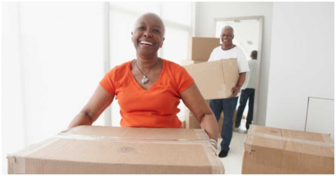 A family moves into a new apartment A family moves into a new apartment