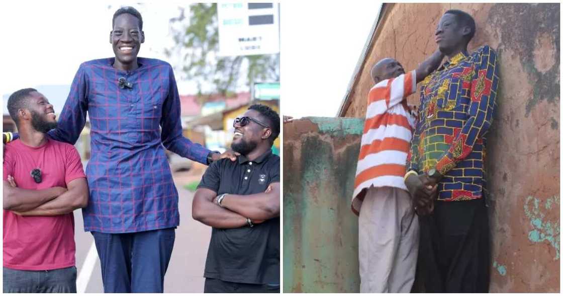 Sulemana Abdul Samed stands at 7ft 4inches tall and has a medical condition Sulemana Abdul Samed stands at 7ft 4inches tall and has a medical condition