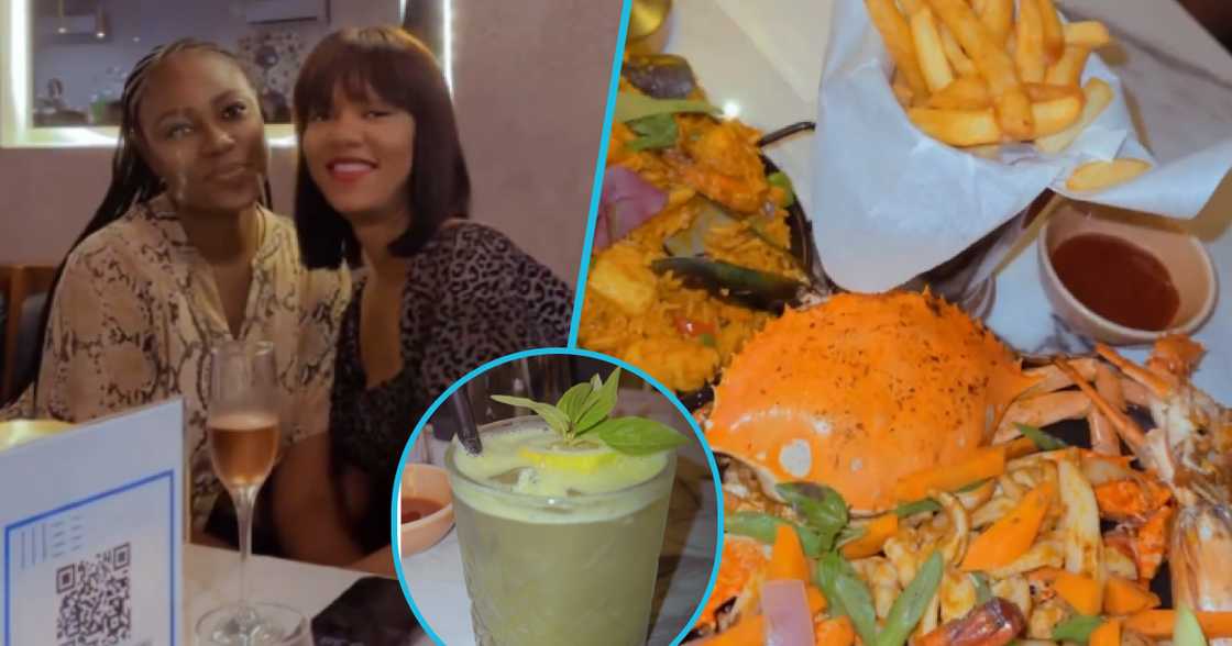 Photos of Yvonne Nelson and her friend. Photos of Yvonne Nelson and her friend.