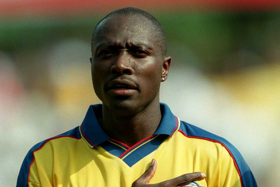 Freddy Rincon of Colombia, portrait before the FIFA World Cup Finals Freddy Rincon of Colombia, portrait before the FIFA World Cup Finals