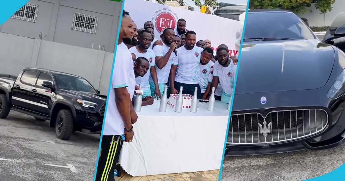 Kennedy Osei and his friends of the East Legon Young Executive Club flaunt luxury cars in videos Kennedy Osei and his friends of the East Legon Young Executive Club flaunt luxury cars in videos
