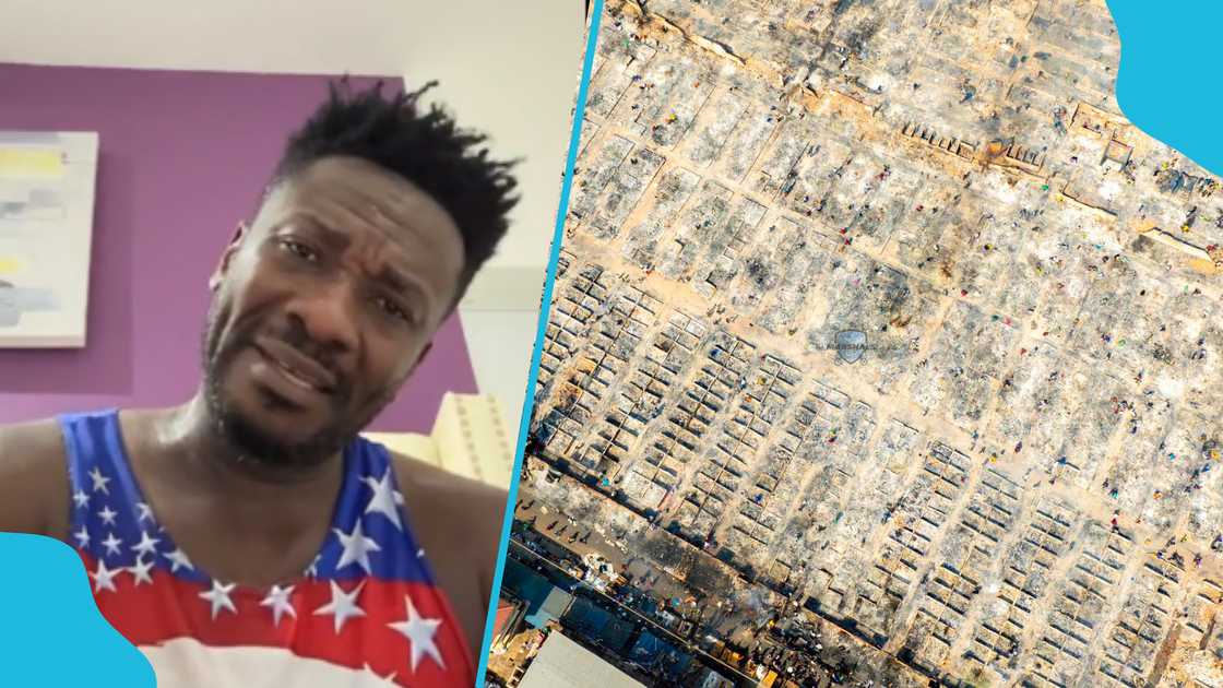 Asamoah Gyan reacts to Kantamanto fire.