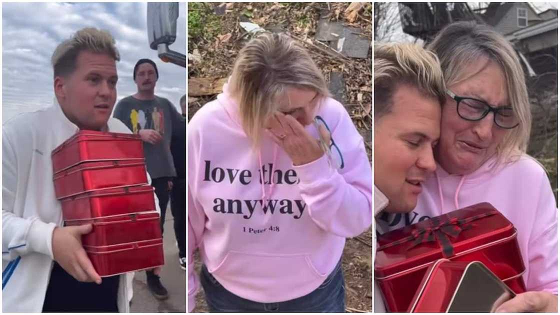 She was also given money to share with other people. She was also given money to share with other people.