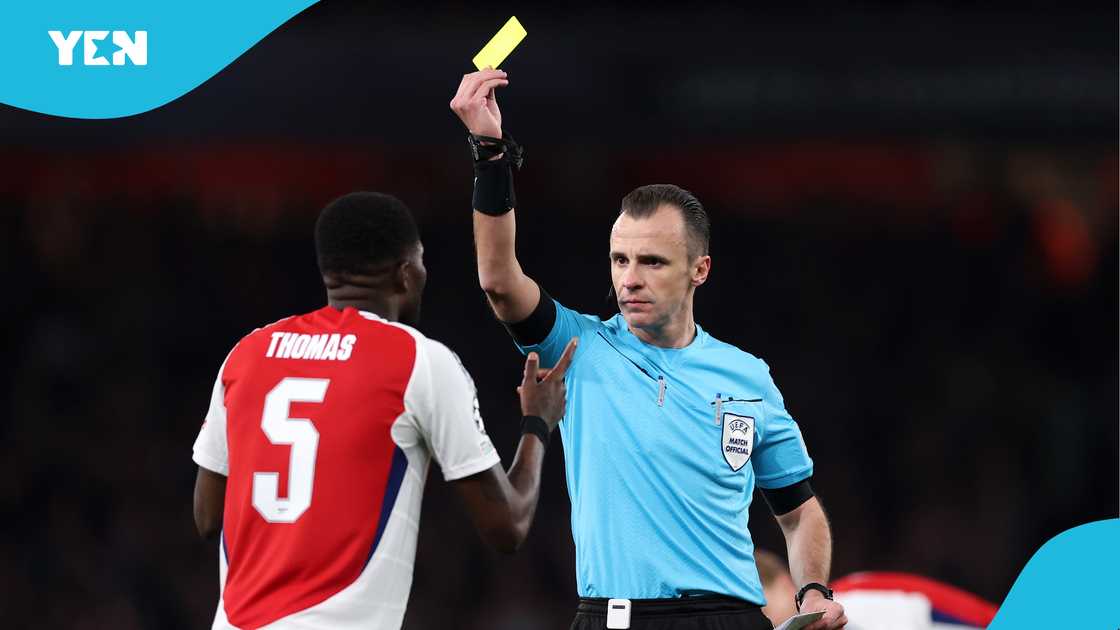 Thomas Partey received a yellow card in the 54th minute. Thomas Partey received a yellow card in the 54th minute.