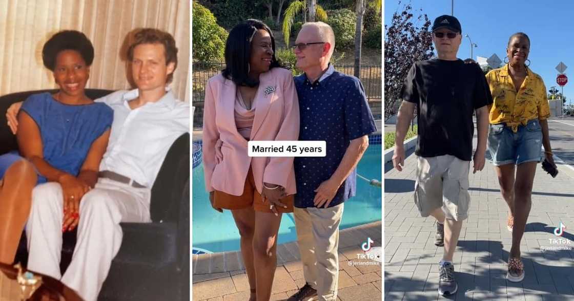 An interracial couple married for 45 years