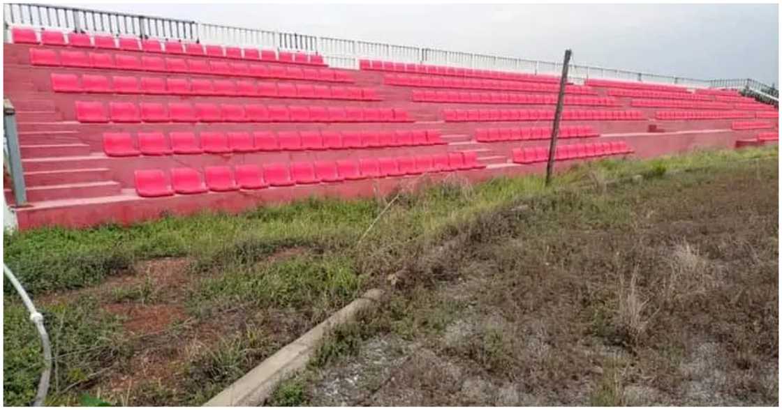 Deplorable condition of the Ho Youth Centre pitch Deplorable condition of the Ho Youth Centre pitch