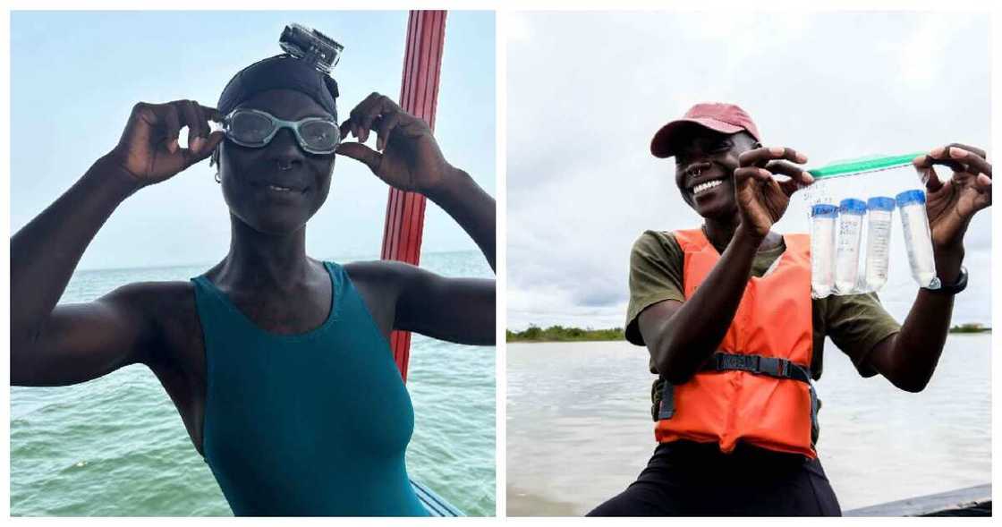 Ghanaian-British Yvette Tetteh becomes the first person to swim across Volta River Ghanaian-British Yvette Tetteh becomes the first person to swim across Volta River
