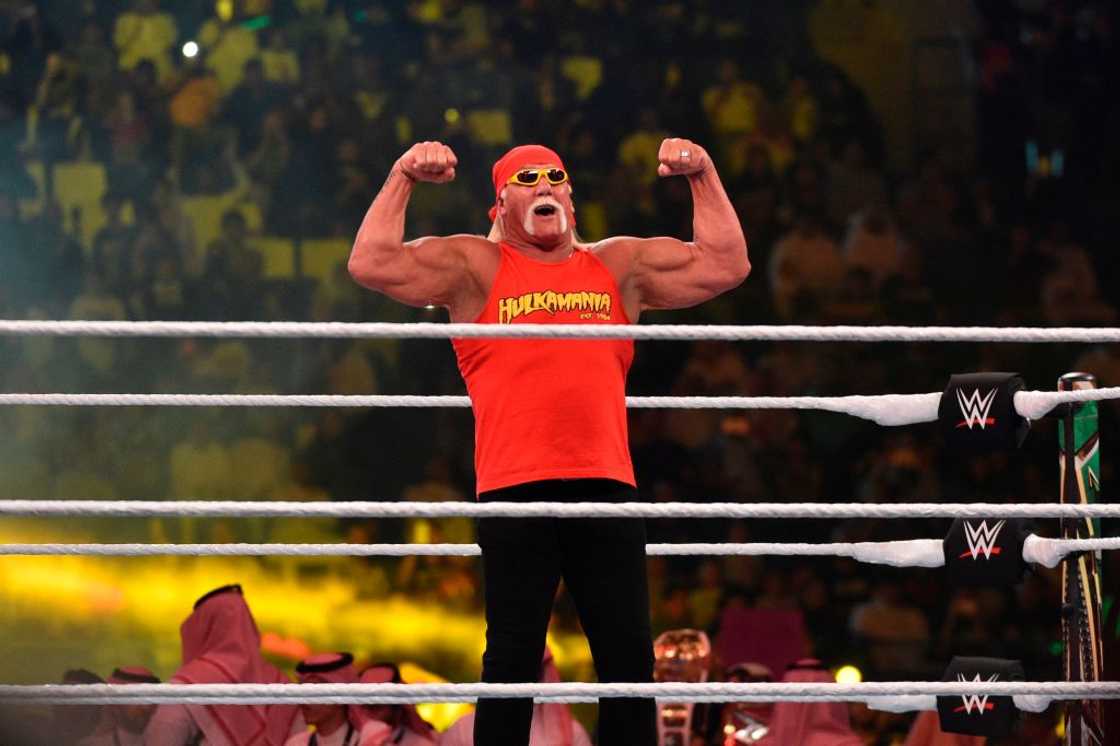 Hulk Hogan in a ring during the WWE Crown Jewel pay-per-view in Riyadh. Hulk Hogan in a ring during the WWE Crown Jewel pay-per-view in Riyadh.