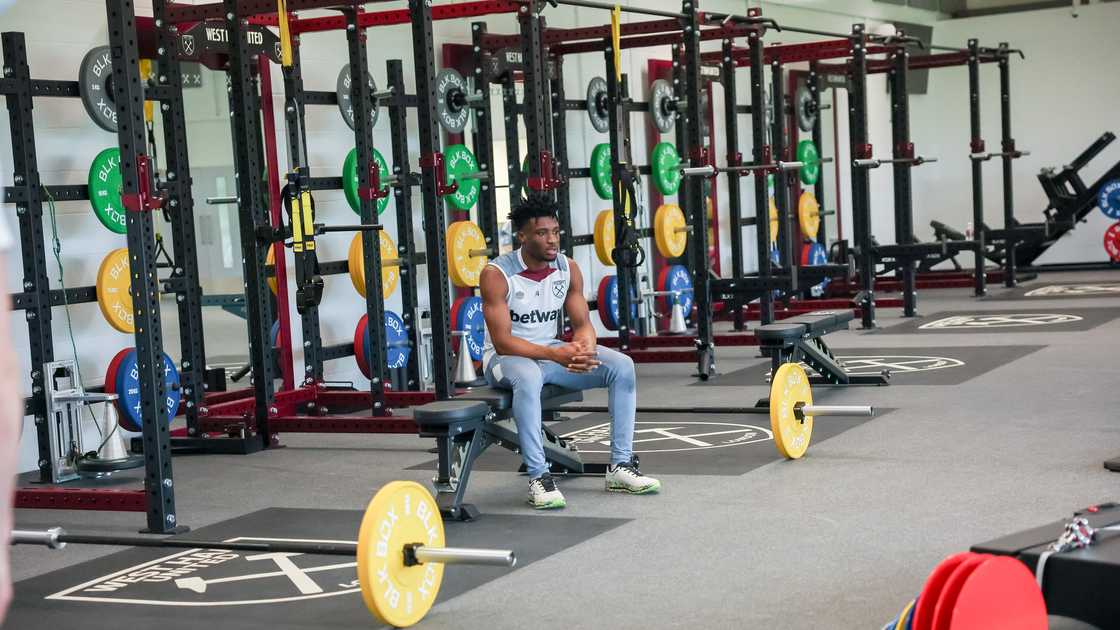 Mohammed Kudus of West Ham United during training at Rush Green on February 25, 2025 in Romford, England Mohammed Kudus of West Ham United during training at Rush Green on February 25, 2025 in Romford, England