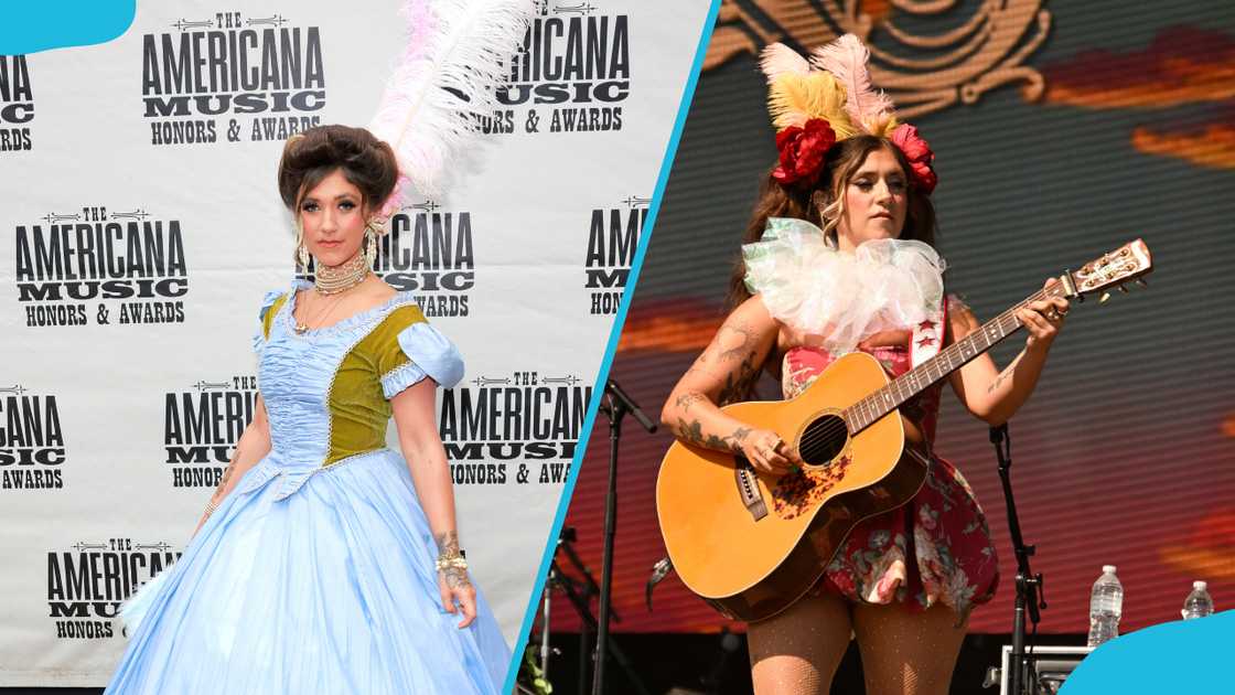 Sierra Ferrell at the 23rd Annual Americana Honours & Awards (L), and she performs during Sea.Hear.Now Festival (R). Sierra Ferrell at the 23rd Annual Americana Honours & Awards (L), and she performs during Sea.Hear.Now Festival (R).