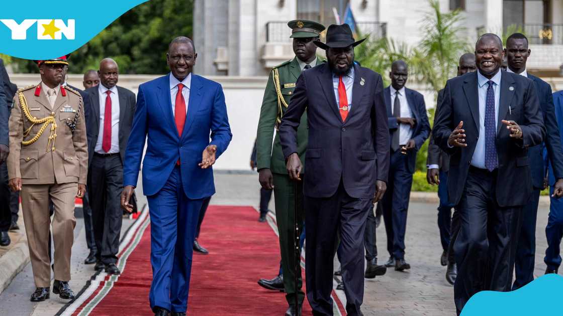 South Sudan President Salva Kiir Mayardit and Kenya’s president William Ruto